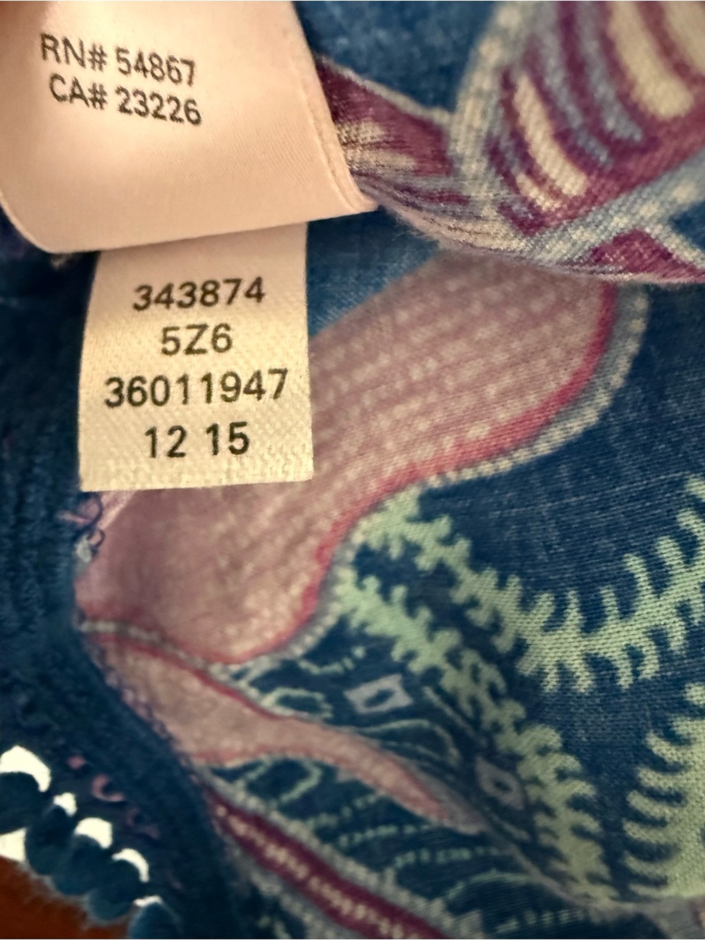 Victoria's Secret Blue Pink Floral Cover-Up Romper Tassel XS Boho Beach - Picture 13 of 14
